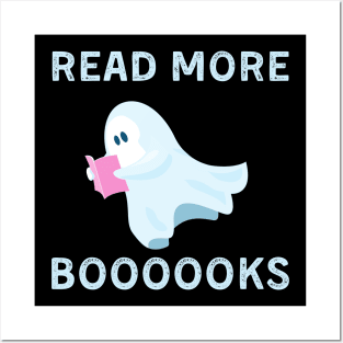 Read more books Cute Ghost Read more boooooks Halloween Posters and Art